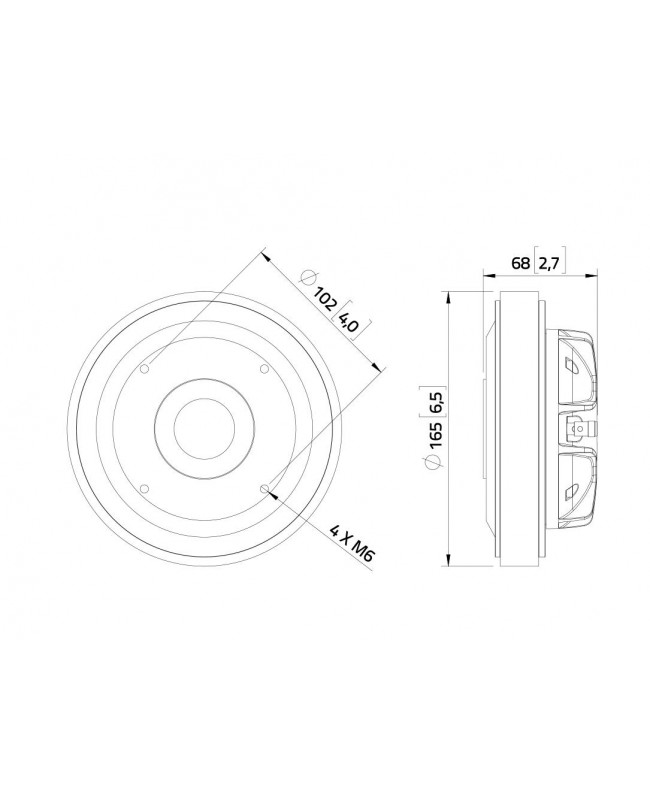 Lavoce DF14.300T 1.4 Compression Driver, Ferrite Magnet Driver a compressione in ferrite