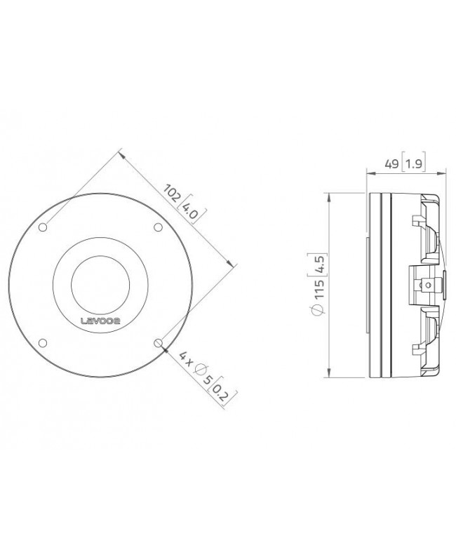 Lavoce DN14.30T 1,4 Zoll Kompressionstreiber, Neodym Neodym-Kompressionstreiber
