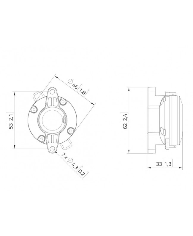 Lavoce DN07.10LM 0.7 Compression Driver, Neodymium Magnet Neodymium compression drivers