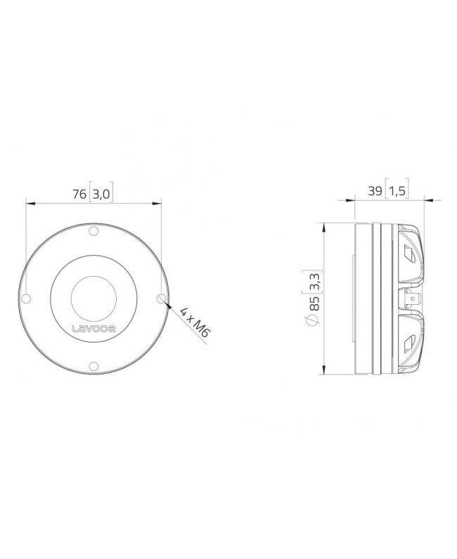 Lavoce DN10.172K 1 Compression Driver, Neodymium Magnet Driver a compressione al neodimio