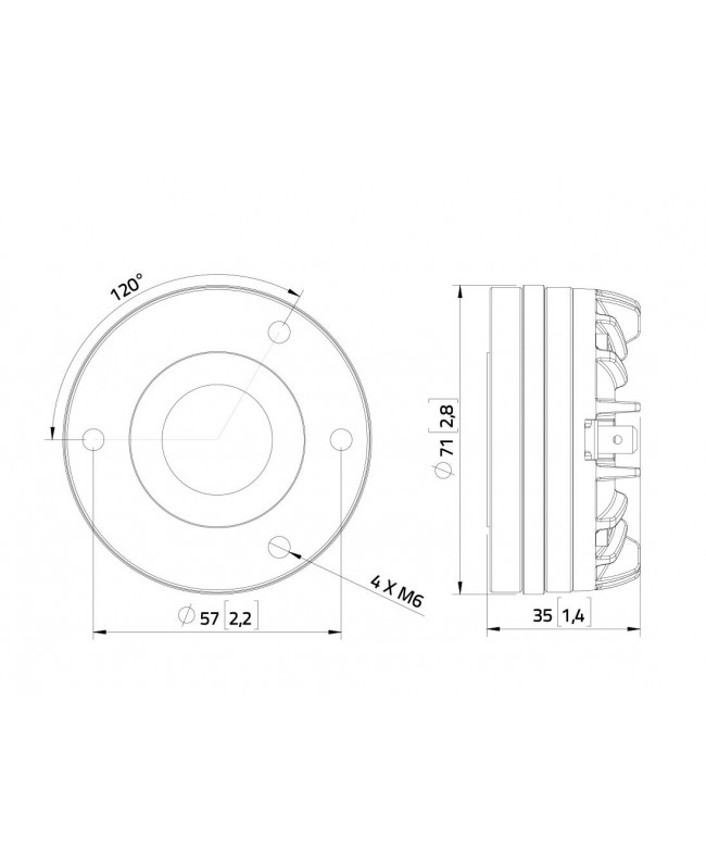 Lavoce DN10.143 1 Compression Driver, Neodymium Magnet Driver a compressione al neodimio