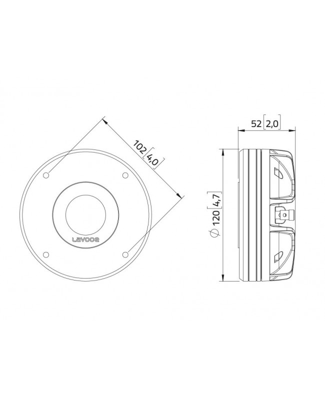 Lavoce DN14.301T 1,4 Zoll Kompressionstreiber, Neodym Neodym-Kompressionstreiber