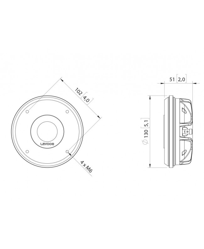Lavoce DN14.300TK 1,4 Zoll Kompressionstreiber, Neodym Neodym-Kompressionstreiber