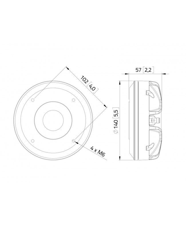 Lavoce DN14.40TK 1,4 Zoll Kompressionstreiber, Neodym Neodym-Kompressionstreiber