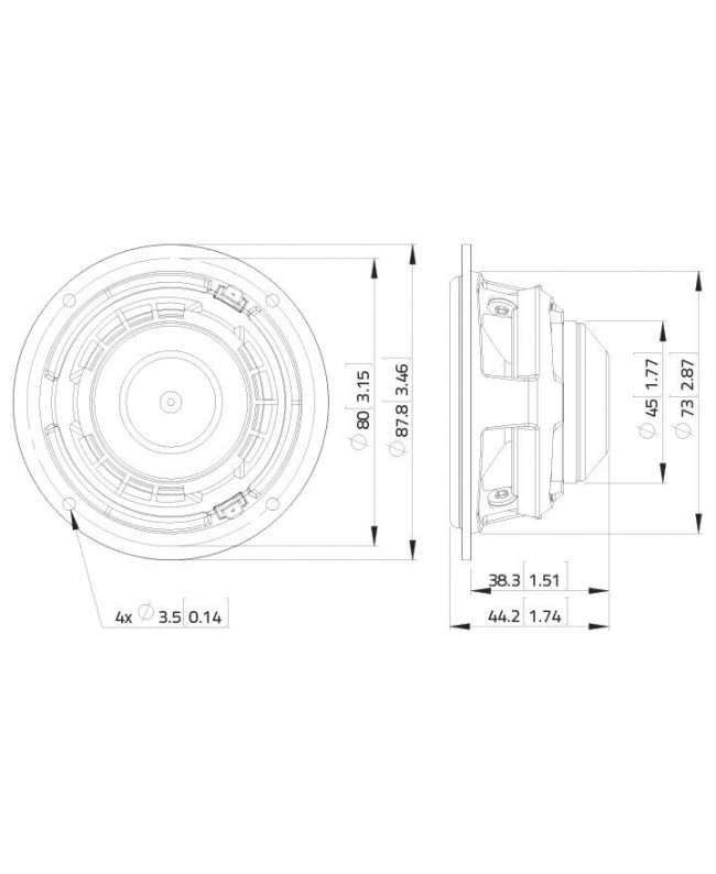 Lavoce FSN030.71 3 Fullrange, Neodymium Magnet, Steel Basket Driver Small size full ranges
