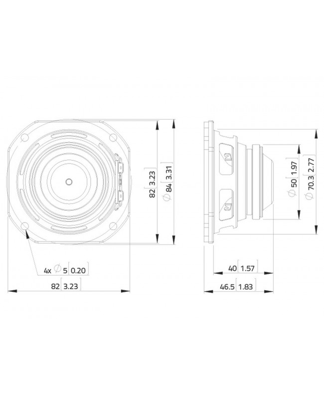 Lavoce FSN030.72 3 Fullrange, Neodymium Magnet, Steel Basket Driver Small size full ranges