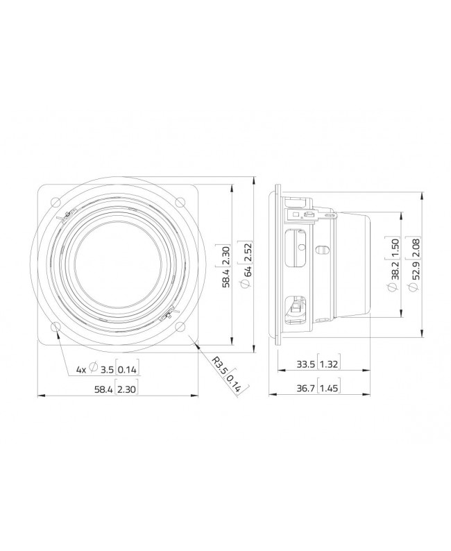 Lavoce FSN021.02 2 Fullrange, Neodymium Magnet, Steel Basket Driver Small size full ranges