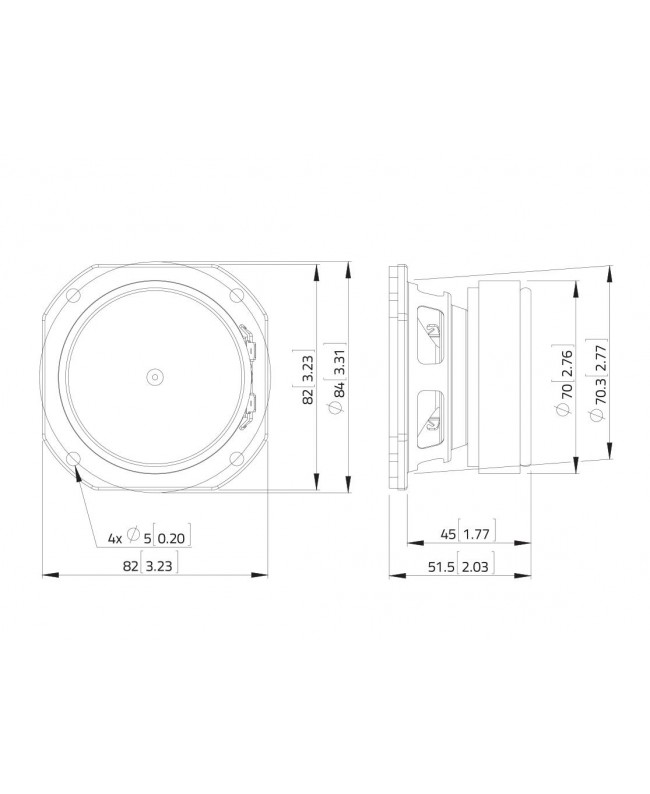 Lavoce FSF030.70-16 3 Fullrange, Ferrite Magnet, Steel Basket Driver Small size full ranges