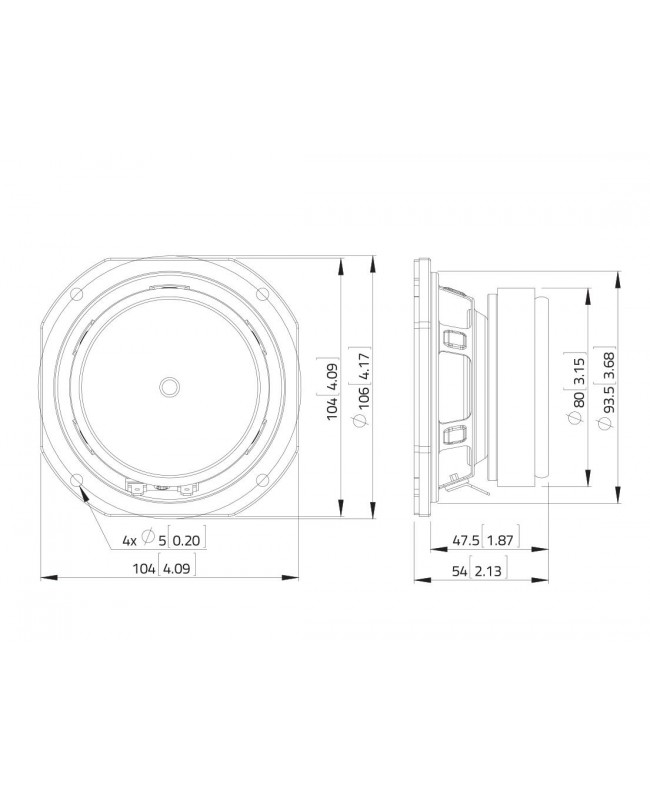 Lavoce FSF041.00-16 4 Fullrange, Ferrite Magnet, Steel Basket Driver Small size full ranges