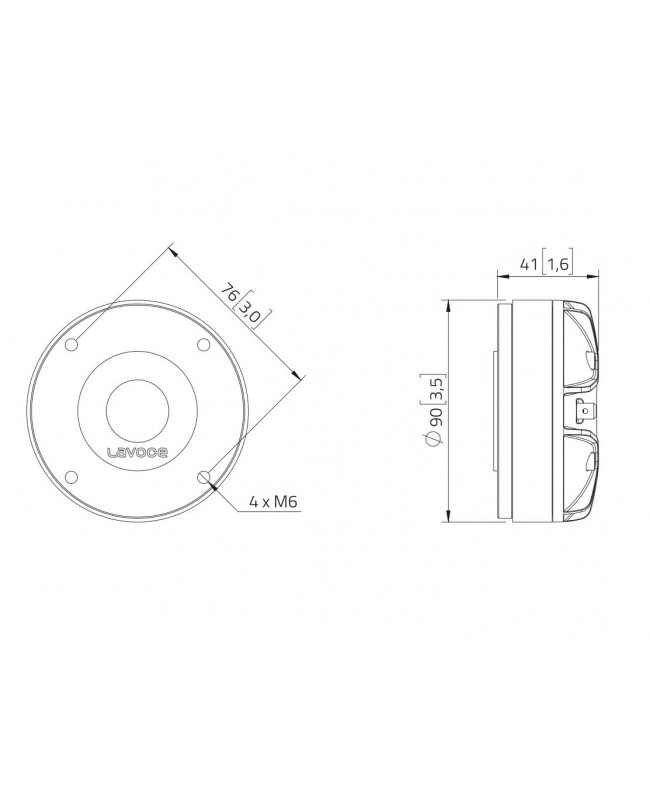 Lavoce DF10.142LM 1 Compression Driver, Ferrite Magnet Ferrite compression drivers