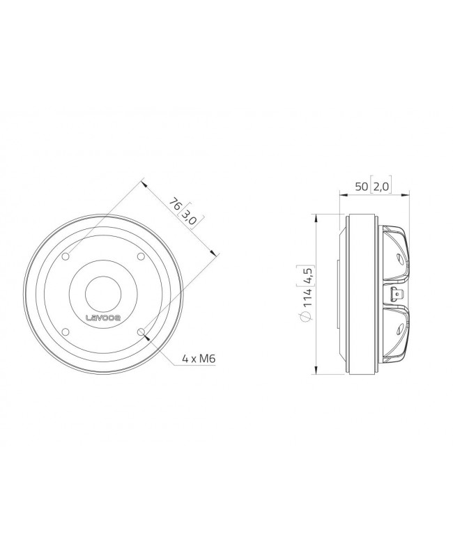 Lavoce DF10.172M 1 Compression Driver, Ferrite Magnet Driver a compressione in ferrite