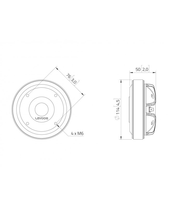 Lavoce DF10.172K 1 Compression Driver, Ferrite Magnet Driver a compressione in ferrite