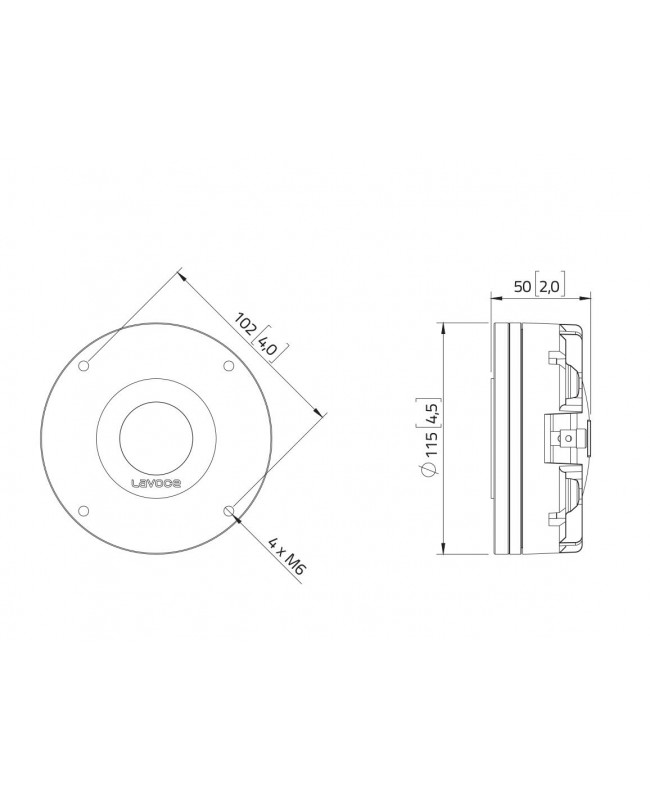 Lavoce DN14.30T-16 1.4 Compression Driver, Neodymium Magnet Neodymium compression drivers