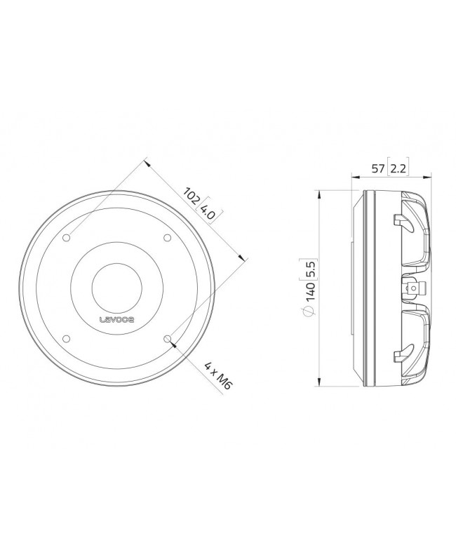 Lavoce DN14.40T 1,4 Zoll Kompressionstreiber, Neodym Neodym-Kompressionstreiber
