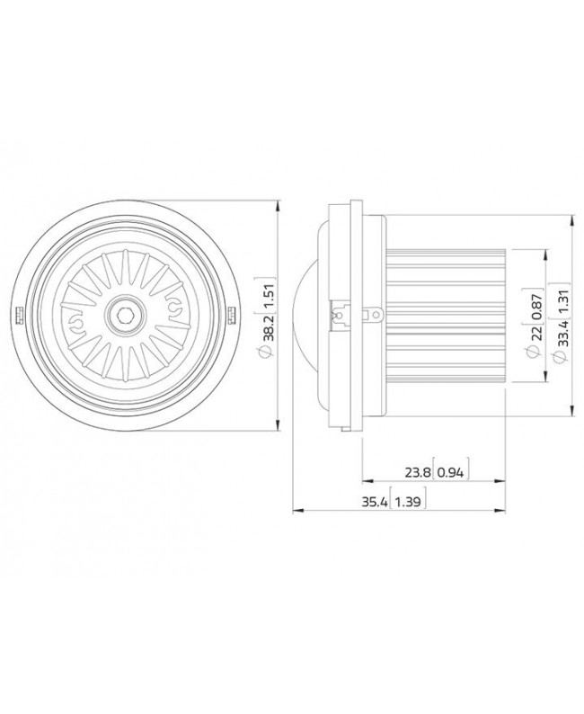 Lavoce TN100.70 1 Soft Dome Tweeter, Neodymium Magnet Tweeter a cupola morbida