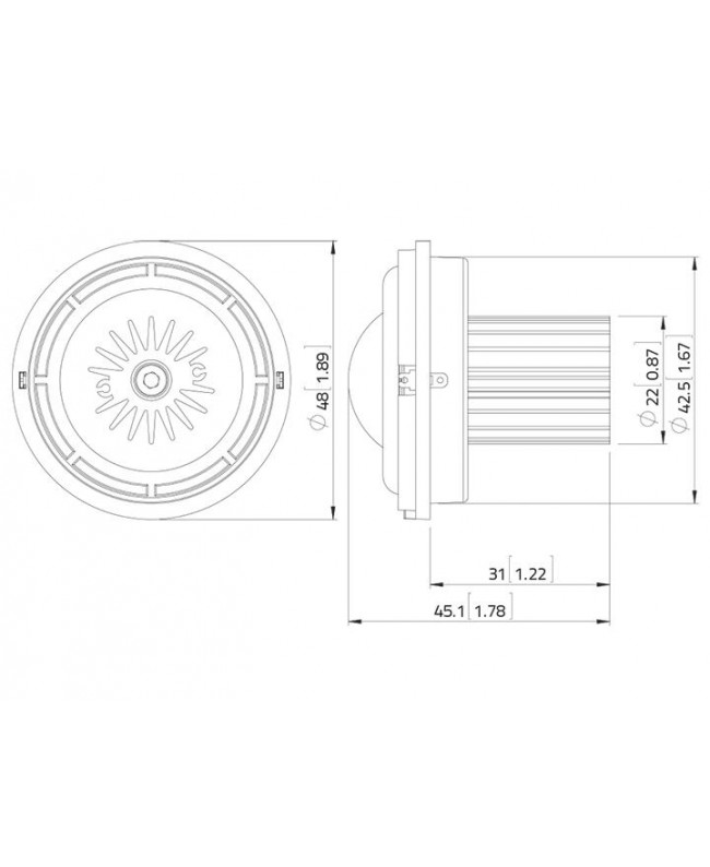 Lavoce TN131.00 1.3 Soft Dome Tweeter, Neodymium Magnet Tweeter a cupola morbida