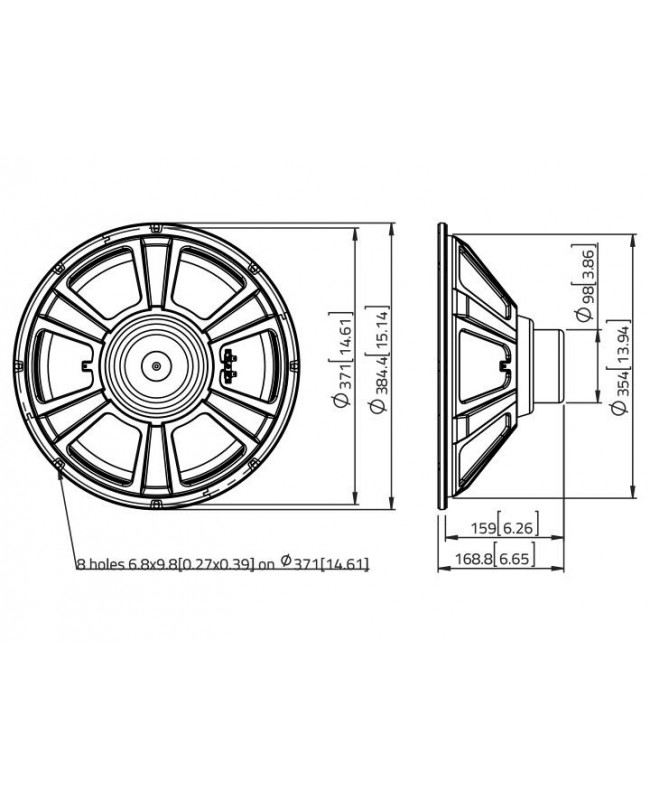 Lavoce NBASS15-30 15 Bass Guitar Woofer, Neodymium Magnet Steel Basket Driver Bass guitar speaker