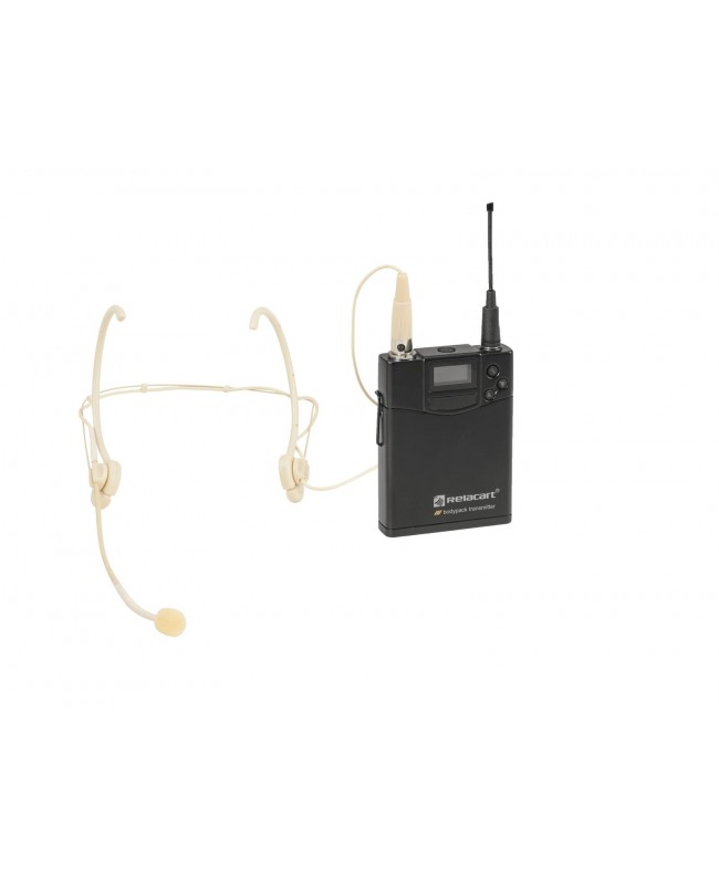 Relacart UT-222 Bodypack 522-554 MHz with HM-600S Headset Home