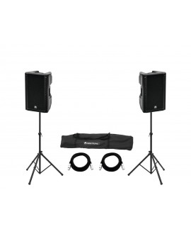 Omnitronic Set 2x XKB-212A + Speaker Stand MOVE MK2 Complete PA Systems