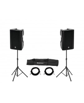 Omnitronic Set 2x XKB-215A + Boxenhochständer MOVE MK2 Komplette PA-Systeme