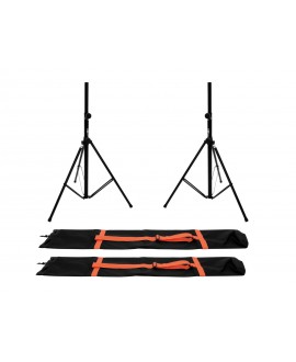 Omnitronic Set 2x BS-2 EU Supporto per diffusori + 2x Borsa per il trasporto Home