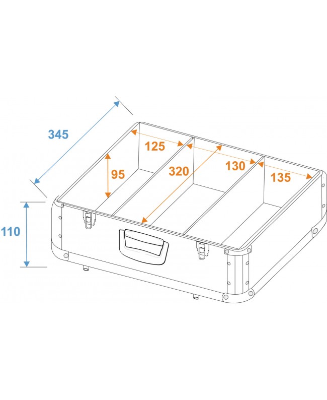 Roadinger CD Case ALU digital booking rounded rd Other Cases