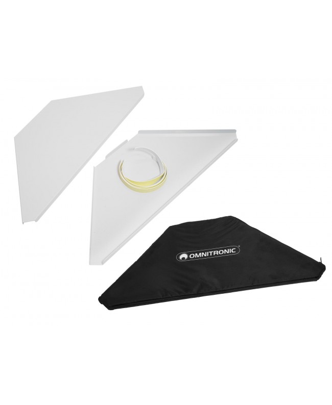 Omnitronic Piastre d'angolo incl. borsa per stativo mobile per DJ wh Tavoli per DJ