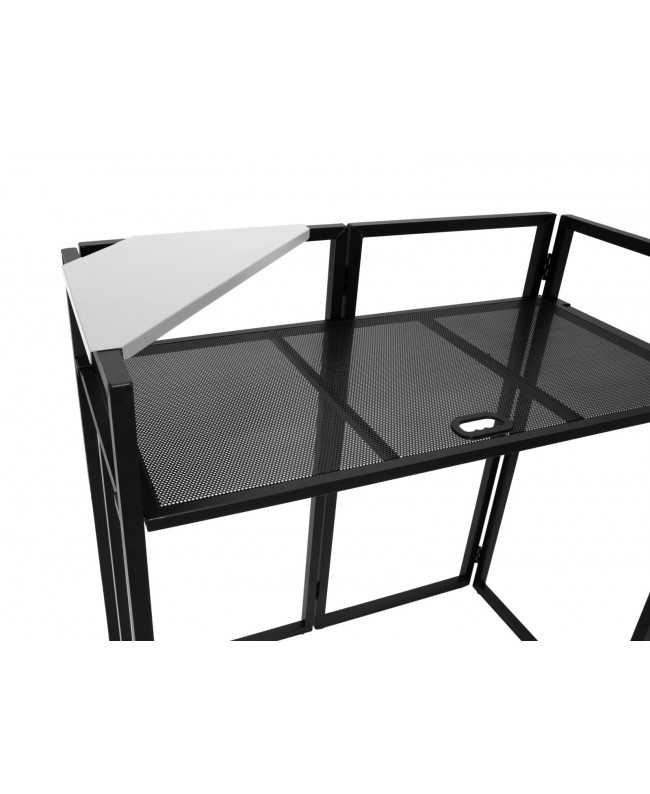 Omnitronic Piastre d'angolo incl. borsa per stativo mobile per DJ wh Tavoli per DJ