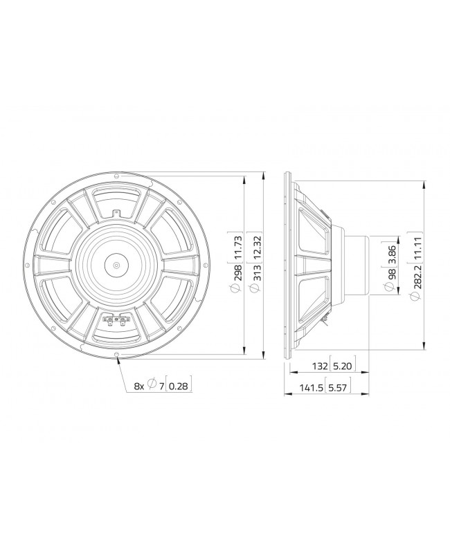 Lavoce NBASS12-30-16 12 Bass Guitar Woofer Neodymium Magnet Steel Basket Driver Bass guitar speaker
