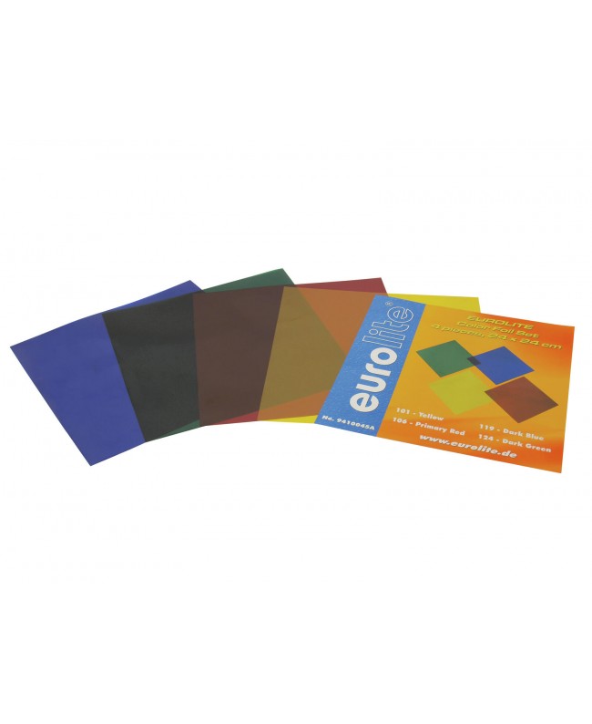 Eurolite Color Foil Set 24x24cm, four colors Gels & Gel Frames