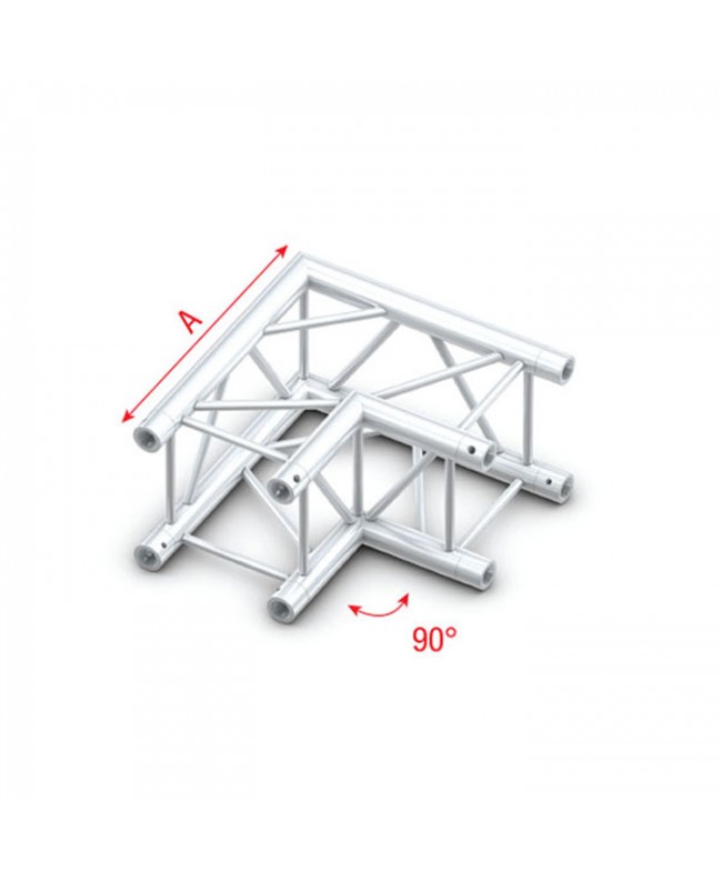 MILOS Pro-30 Square F Truss - Corner QCF21 - angolo da 90° - argento - F