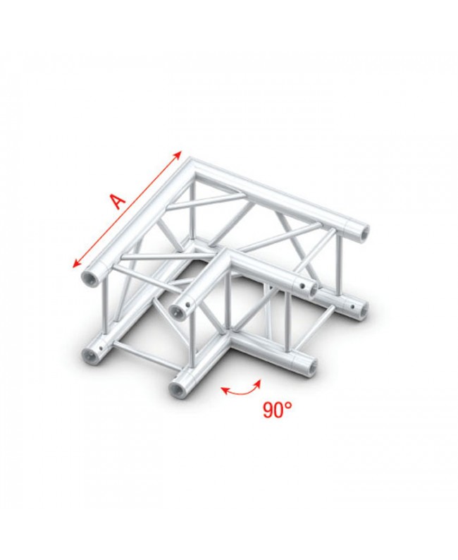 MILOS Pro-30 Square F Truss - Corner F (Prolyte Ø 27,8 mm compatible), Silver