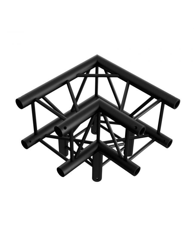 MILOS Pro-30 Square F Truss - Ecke 3-fach QLF30 - 90° Ecke - schwarz - F
