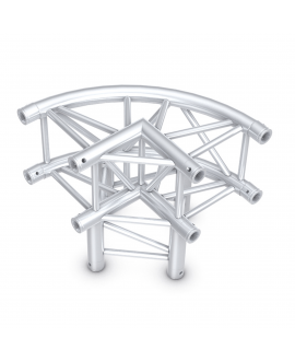 MILOS Pro-30 Square F Truss - Circle Corner 3-way F (Prolyte Ø 27,8 mm kompatibel), Silber