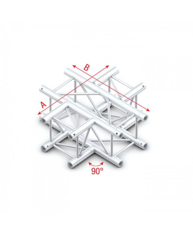 MILOS Pro-30 Square F Truss - 4-way -71cm QCF41 - angolo da 90° - argento - F