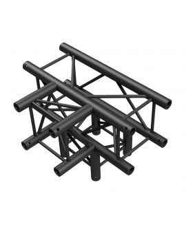 MILOS Pro-30 Square F Truss - T-Cross + Down 4-way QLF40 - 90° Ecke - schwarz - F