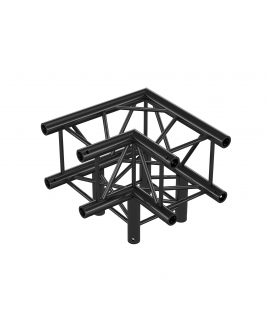 MILOS Pro-30 Square G Truss - Corner 3-way QLVU30 - 90° corner - heavy duty - black - G