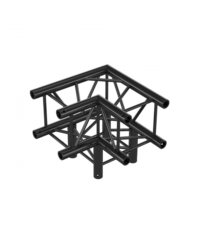 MILOS Pro-30 Square G Truss - Ecke 3-Wege QLVU30 - 90° Ecke - schwere Ausführung - schwarz - G