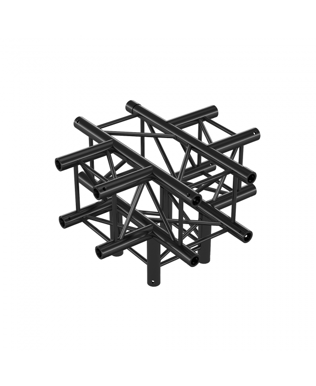 MILOS Pro-30 Square G Truss - Cross + Down 5-way QCV51 - 90° Ecke - schwere Ausführung - schwarz - G
