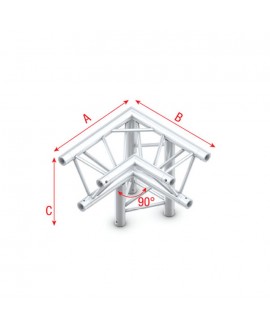 MILOS Pro-30 Triangle F Truss - Corner down right - apex down F (Prolyte Ø 27,8 mm compatible) Pro-30 Triangle