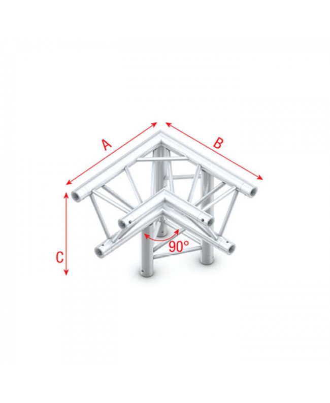 MILOS Pro-30 Triangle F Truss - Ecke unten rechts - Scheitelpunkt unten F (Prolyte Ø 27,8 mm kompatibel)
