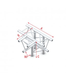 MILOS Pro-30 Triangle F Truss - T-Cross + down 4-way - 71 cm F (Prolyte Ø 27,8 mm kompatibel)
