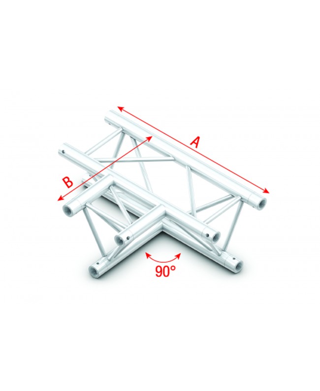 MILOS Pro-30 Triangle F Truss - 3-way horizontal - 50 cm ATF36sp - angolo da 90° - argento - F