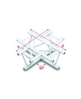 MILOS Pro-30 Triangle F Truss - Cross 4-way - 50 cm F (Prolyte Ø 27,8 mm compatible)