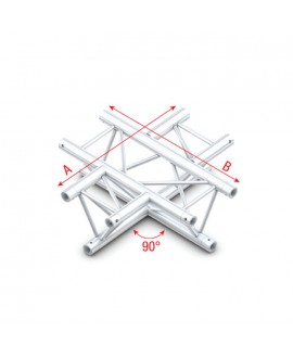 MILOS Pro-30 Triangle G Truss - Cross horizontal - 4-way - 71 cm ACU41 - 90° corner - G