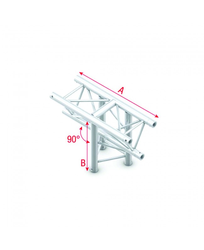MILOS Pro-30 Triangle G Truss - T-Cross vertical 3-way - apex down - 50 cm G (Global and Euro Ø 29,0 mm compatible)