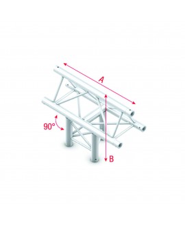 MILOS Pro-30 Triangle G Truss - T-Cross vertical - 3-way - apex up - 50 cm G (Global and Euro Ø 29,0 mm compatible)