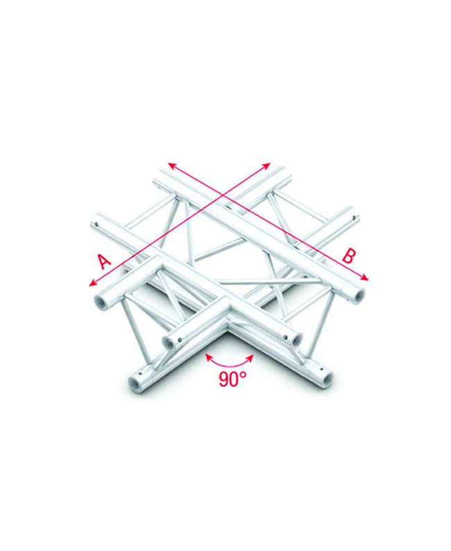 MILOS Pro-30 Triangle G Truss - Cross 4-way - 50 cm G (Global and Euro Ø 29,0 mm compatible)