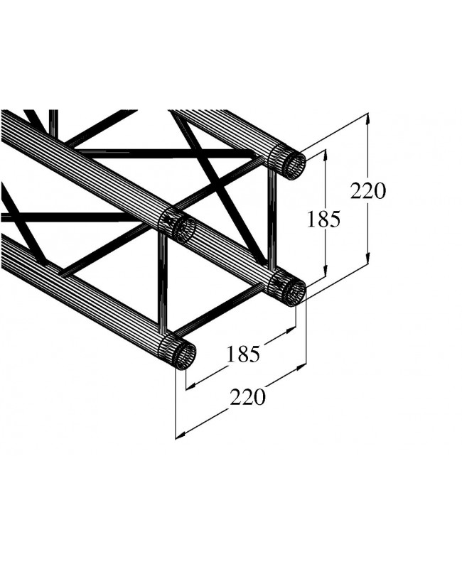 Alutruss DECOLOCK DQ4-S200 4-way Cross Beam bk