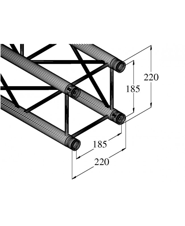 Alutruss DECOLOCK DQ4-S250 4-way Cross Beam bk